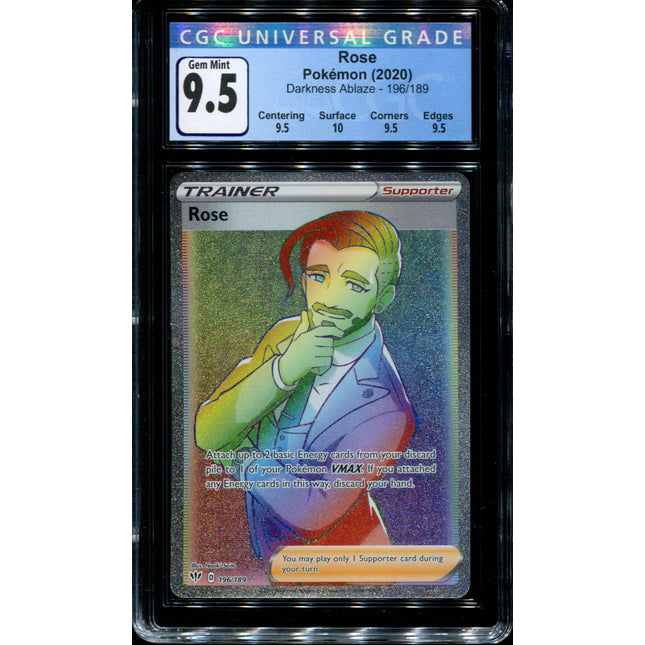 Rose - 196/189 - CGC 9.5 Gem Mint - Darkness Ablaze - 68076