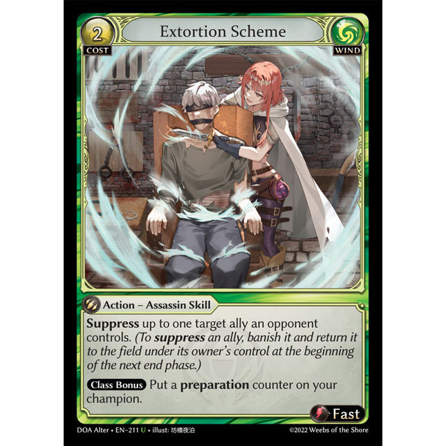 Extortion Scheme - DOA Alter EN-211 - x1 - Uncommon - Near Mint - Non-Foil - Grand Archive TCG