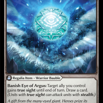 Eye of Argus - DOA Alter EN-035 - x1 - Rare - Near Mint - Non-Foil - Grand Archive TCG