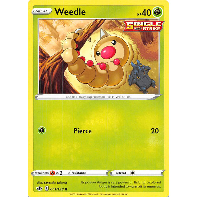 Weedle (001/198) [Sword & Shield: Chilling Reign]