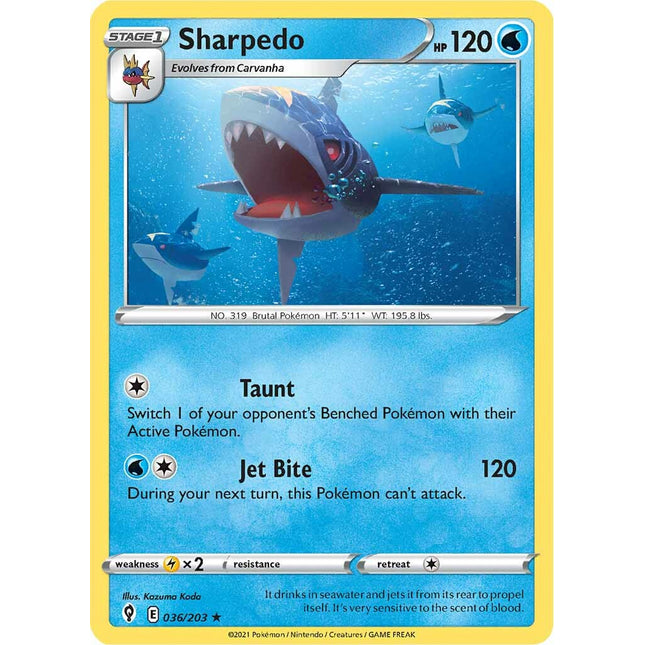 Sharpedo (036/203) [Sword & Shield: Evolving Skies]