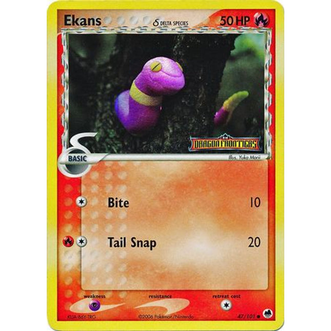 Ekans (47/101) (Delta Species) (Stamped) [EX: Dragon Frontiers]