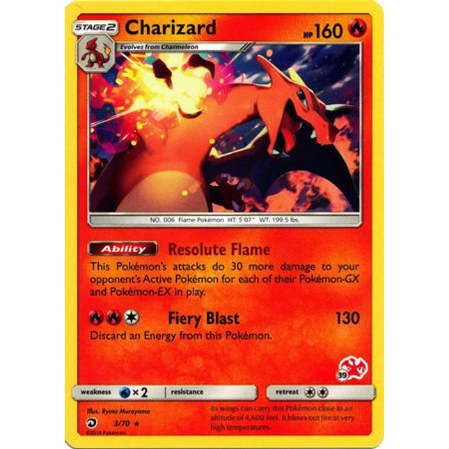 Charizard (3/70) (Charizard Stamp #39) [Battle Academy 2020]