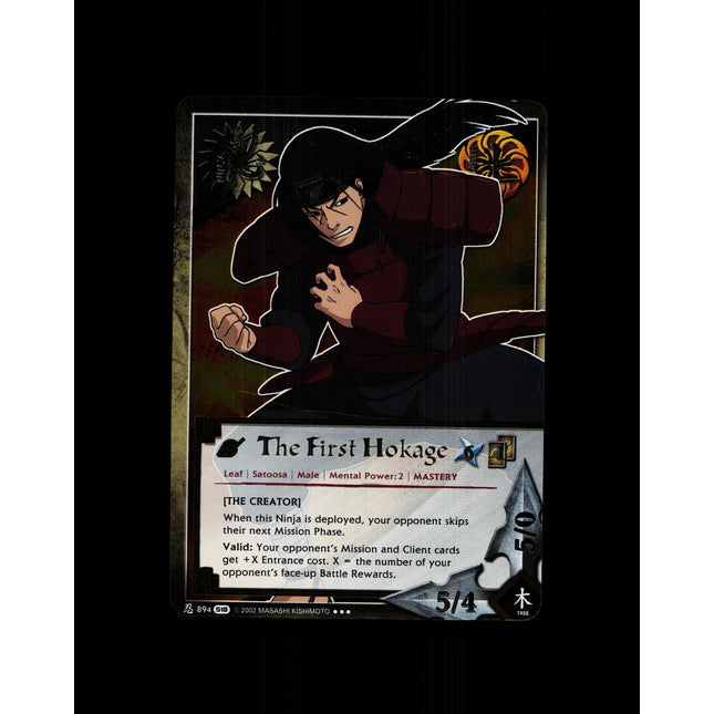 The First Hokage - 894 - NM - 1st Edition Foil - S18 - Naruto CCG - D4-118