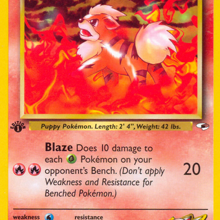 Blaine's Growlithe (62/132) [Gym Heroes 1st Edition]