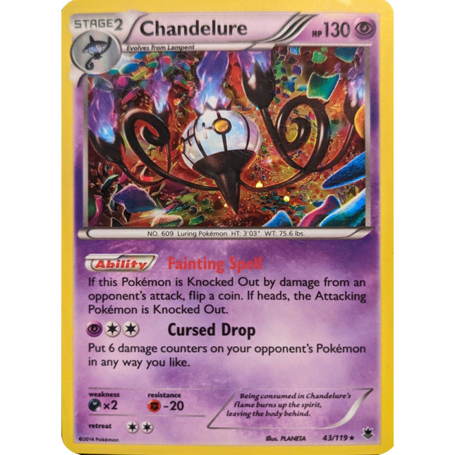 Chandelure (43/119) (Cosmos Holo) [XY: Phantom Forces]