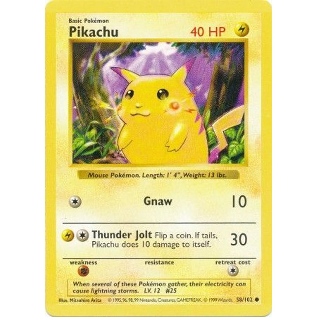 Pikachu (58/102) (Red Cheeks Misprint) [Base Set Shadowless Unlimited]
