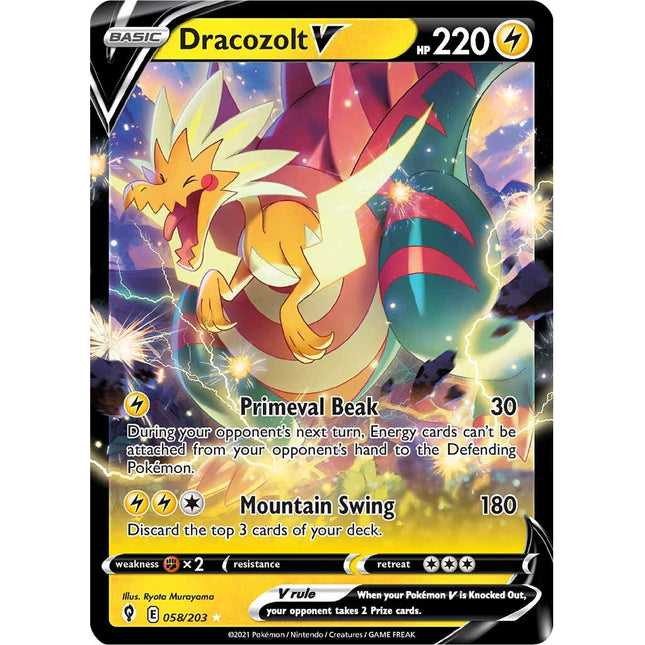 Dracozolt V (058/203) [Sword & Shield: Evolving Skies]
