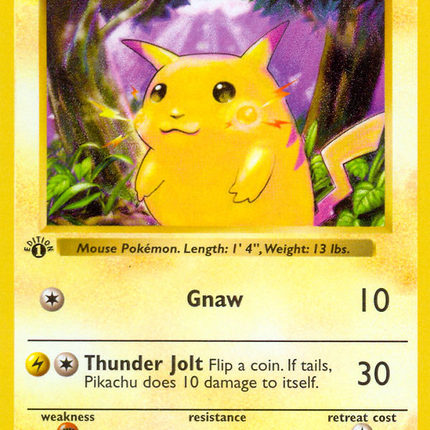 Pikachu (58/102) (Shadowless) [Base Set 1st Edition]