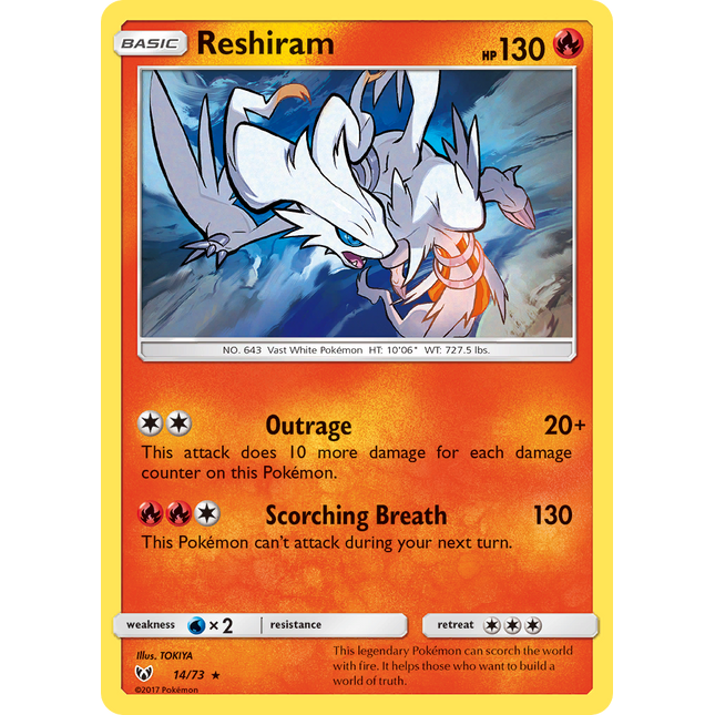 Reshiram (14/73) [Sun & Moon: Shining Legends]
