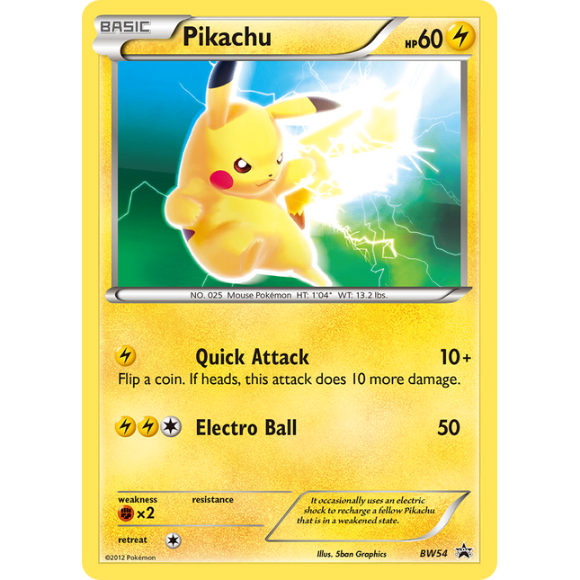 Pikachu (BW54) [Black & White: Black Star Promos]