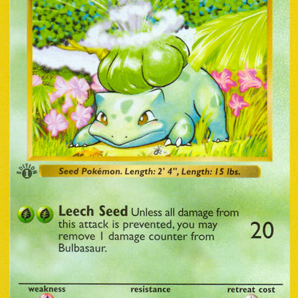 Bulbasaur (44/102) (Shadowless) [Base Set 1st Edition]