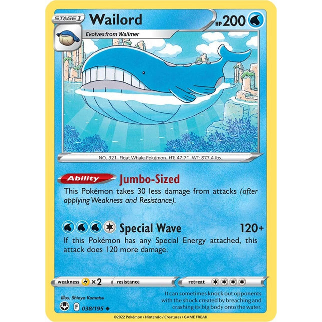 Wailord (038/195) [Sword & Shield: Silver Tempest]