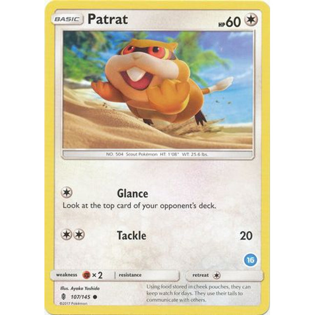 Patrat (107/145) (Deck Exclusive #16) [Sun & Moon: Trainer Kit - Alolan Ninetales]