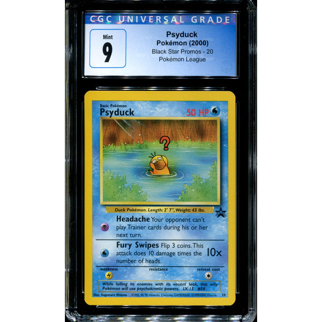 Psyduck - 20 - CGC 9 - Black Star Promos - League - Pokemon - 92027