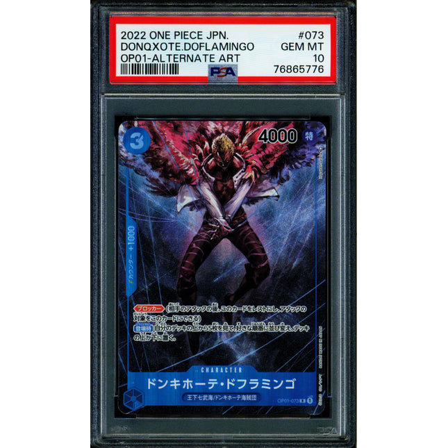 Donquixote Doflamingo - OP01-073 - PSA 10 - Alt Art Japanese - OP01 - One Piece - 65776
