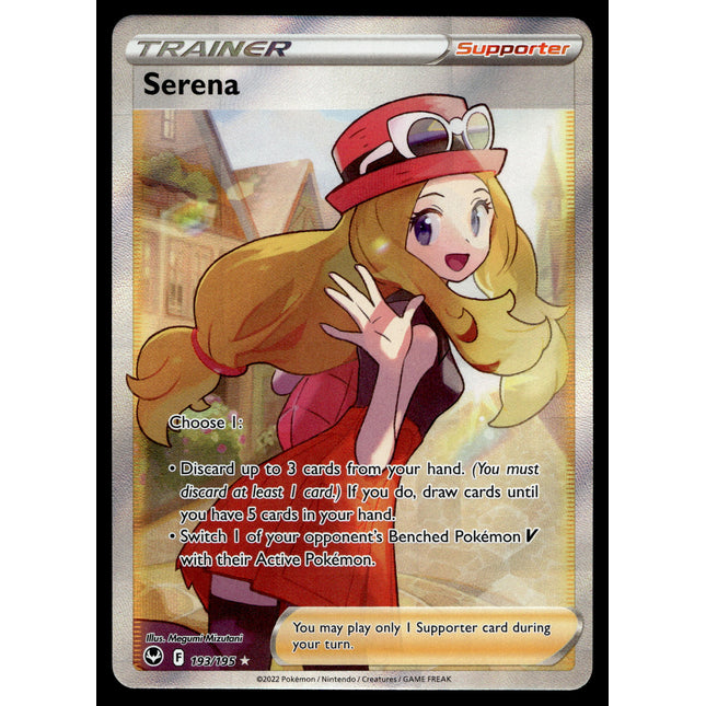 Serena - 193/197 - PSA NM - Full Art - Silver Tempest - Pokemon - A5-4