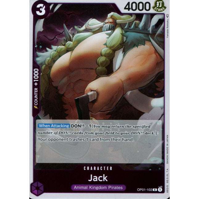 one piece card game jack Jack - OP01-102 - Rare - English