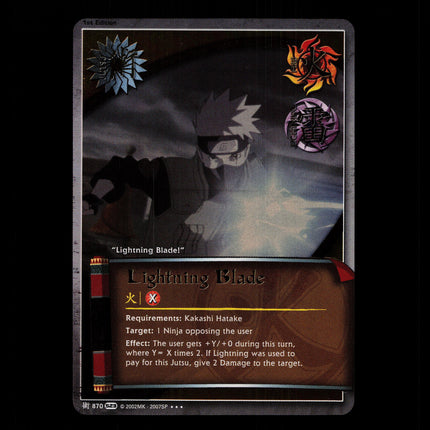 Lightning Blade - 870 - NM - 1st Edition Foil - S23 - Naruto CCG - D4-39