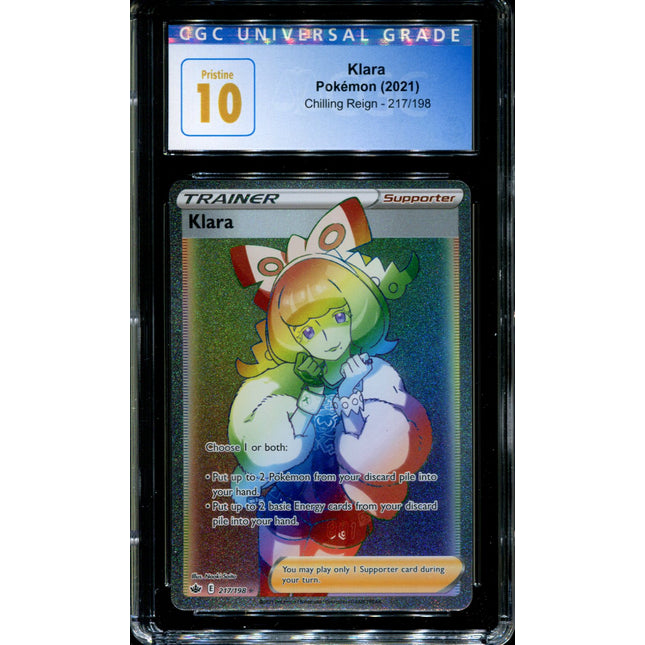 Klara - 217/198 - CGC 10 - Chilling Reign - Hyper Rare - Pokemon - 91244