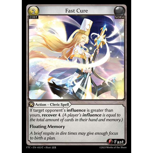 Fast Cure - FTC EN-032 - x4 - C - NM - Non-Foil - Grand Archive TCG
