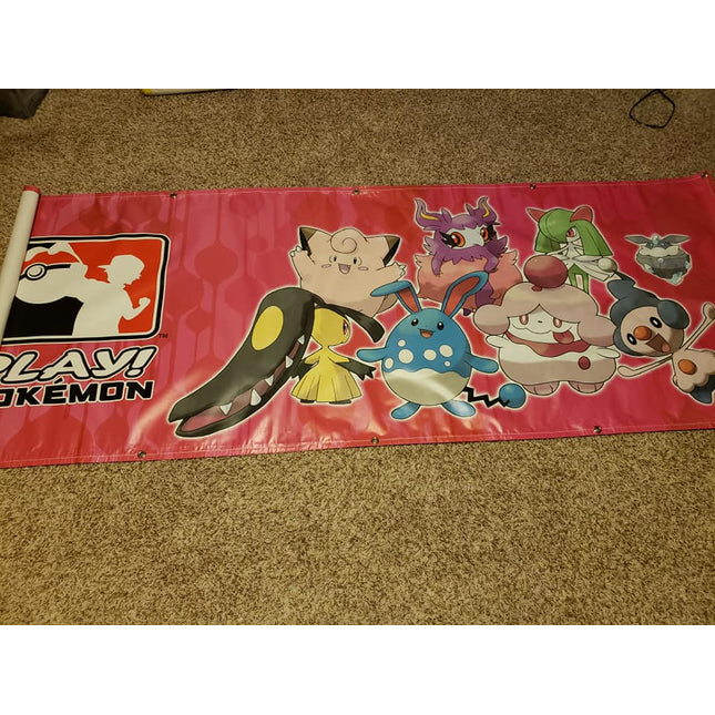 Clefairy - Play! Pokemon - Fairy Type - Wide Tarp Banner - 36"x95"
