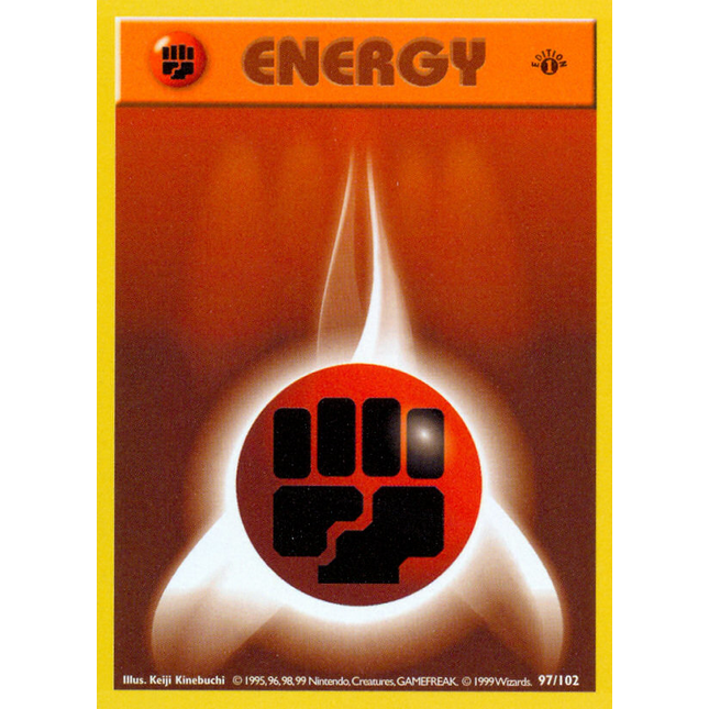 Fighting Energy (97/102) (Shadowless) [Base Set 1st Edition]