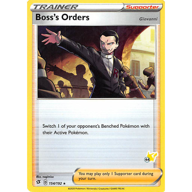 Boss's Orders (154/192) (Pikachu Stamp #44) [Battle Academy 2022]