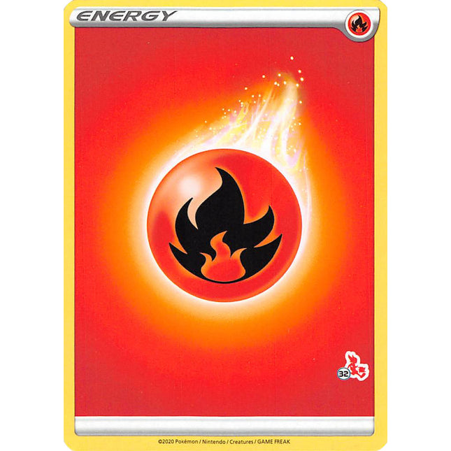 Fire Energy (Cinderace Stamp #32) [Battle Academy 2022]