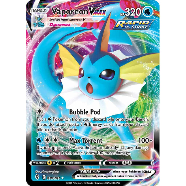 Vaporeon VMAX (030/203) [Sword & Shield: Evolving Skies]
