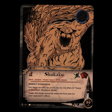 Shukaku - 177 - NM - 1st Edition - Foil - Naruto CCG - D4-202