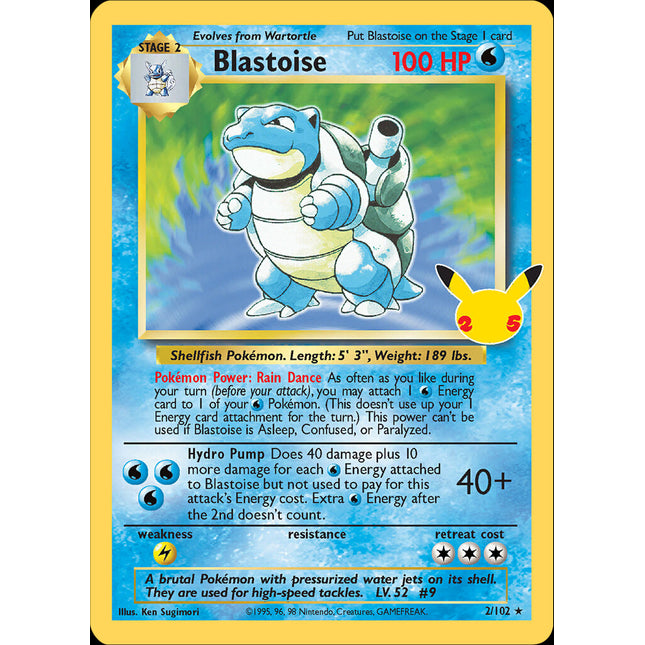 Blastoise (2/102) [Celebrations: 25th Anniversary - Classic Collection]