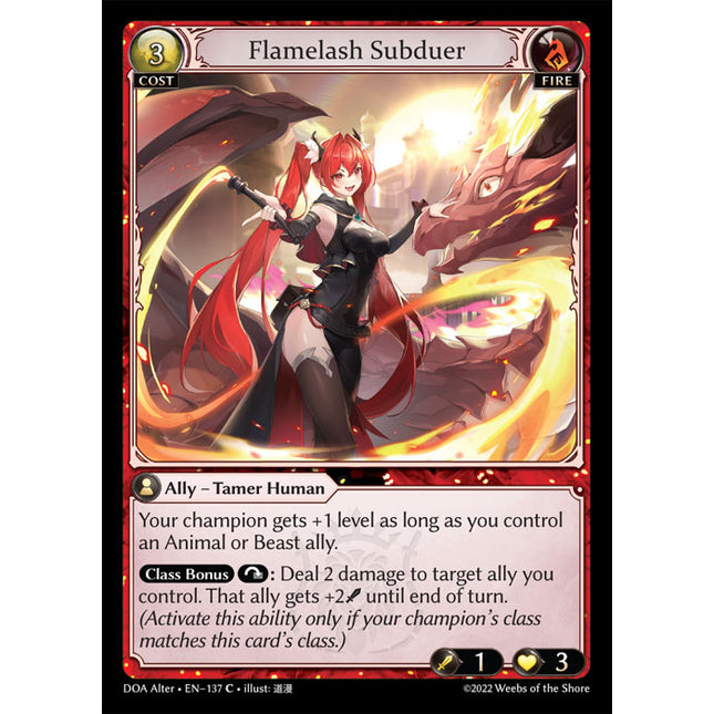 Flamelash Subduer - DOA Alter EN-137 - Common - Near Mint - Foil - Grand Archive TCG