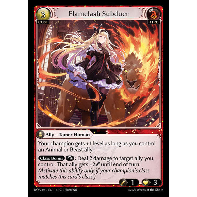 Flamelash Subduer - DOA 1st EN-137 - Common - Near Mint - Non-Foil - Grand Archive TCG