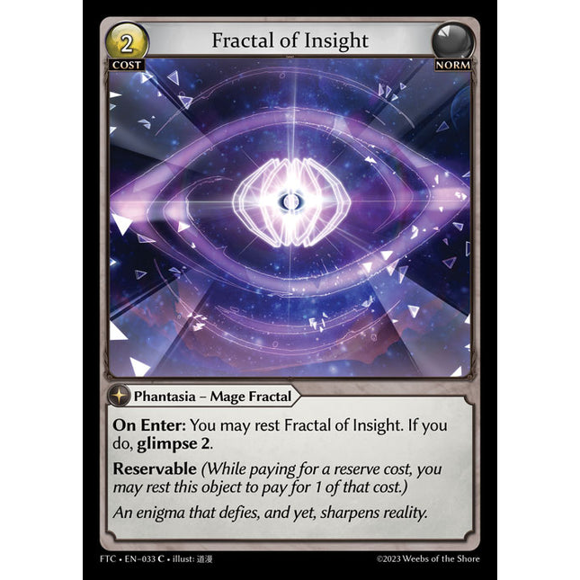 Fractal of Insight - FTC EN-033 - x1 - C - NM - Foil - Grand Archive TCG