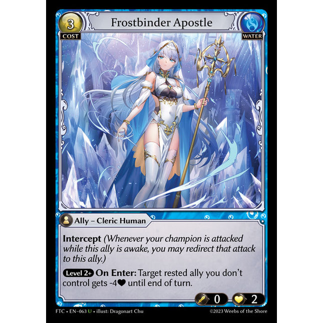 Frostbinder Apostle - FTC EN-063 - x1 - UC - NM - Foil - Grand Archive TCG