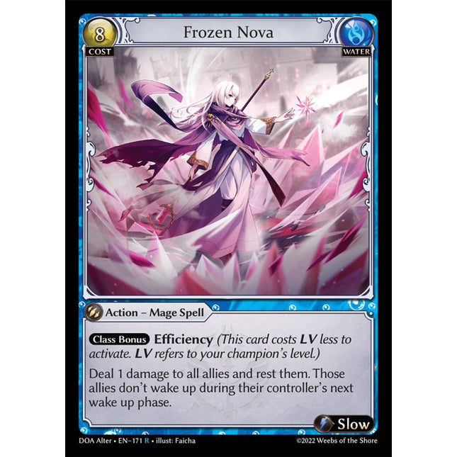 Frozen Nova - DOA Alter EN-171 - Rare - Near Mint - Foil - Grand Archive TCG