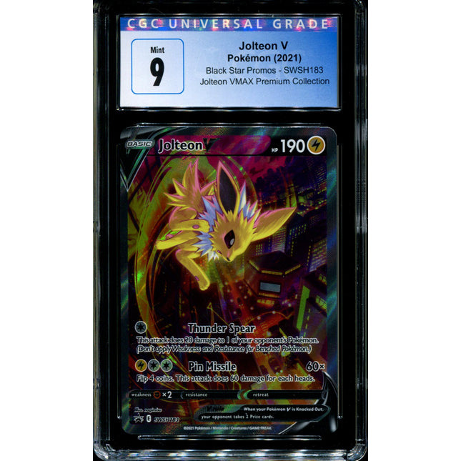 Jolteon V - SWSH183 - CGC 9 - Black Star Promos - Alternate Art - Pokemon - 92328