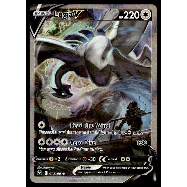 Lugia V - 186/195 - NM - Alt Art - Silver Tempest - Pokemon - A6-65