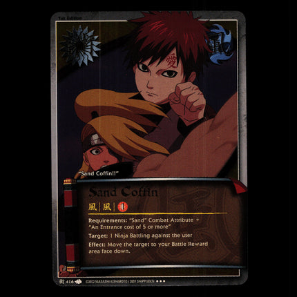 Sand Coffin - 416 - NM - 1st Edition - Foil - Naruto CCG - D4-164