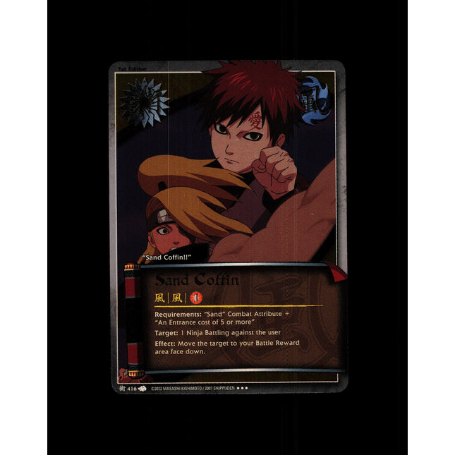 Sand Coffin - 416 - NM - 1st Edition - Foil - Naruto CCG - D4-164