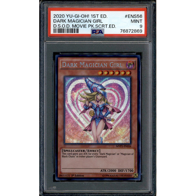 Dark Magician Girl - MVP1-ENS56 - PSA 9 - 1st Promo - Movie Pack - Pokemon - 72869