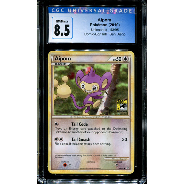 Aipom - 43/95 - CGC 8.5 - Unleashed - Comic Con - Pokemon - 94027