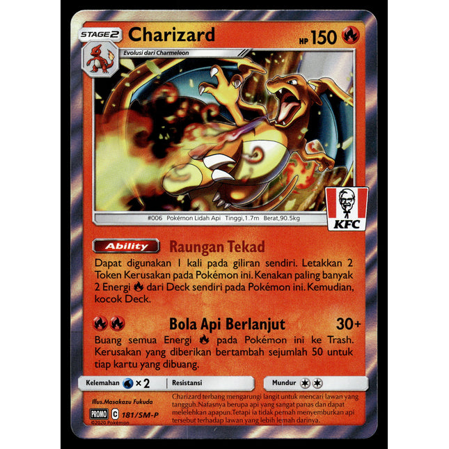 Charizard - 181/SM-P - PSA NM - Indonesian - KFC - Promo - Pokemon - A1-37