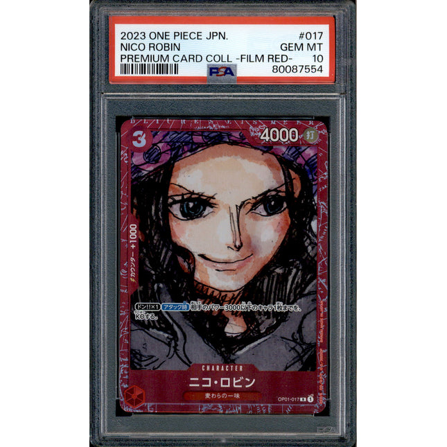 Nico Robin - OP01-017 - PSA 10 - Film Red Collection - Promo - One Piece - 87554