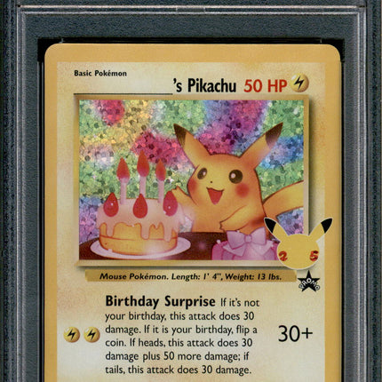 Birthday Pikachu - 24 - PSA 9 - Holo - Celebrations - Pokemon - 68921