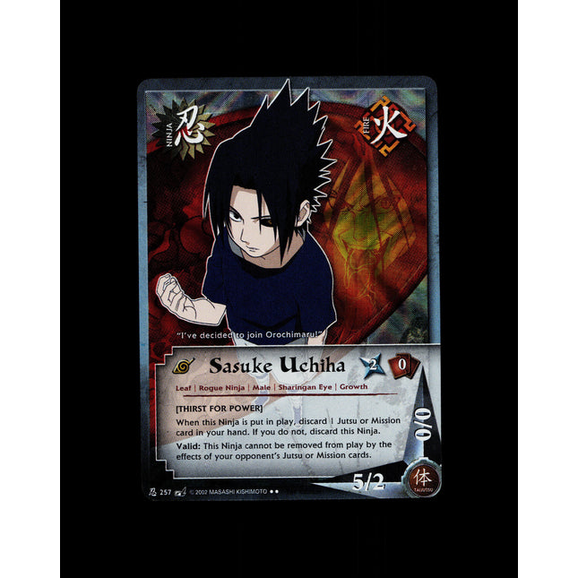 Sasuke Uchiha - 257 - NM - 1st Edition - Foil - Naruto CCG - D4-337