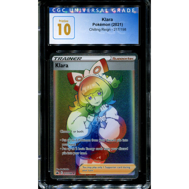 Klara - 217/198 - CGC 10 - Chilling Reign - Hyper Rare - Pokemon - 91243