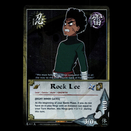 Rock Lee - 817 - NM - 1st Edition - Foil - Naruto CCG - D4-176