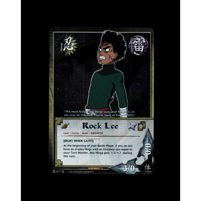 Rock Lee - 817 - NM - 1st Edition - Foil - Naruto CCG - D4-176